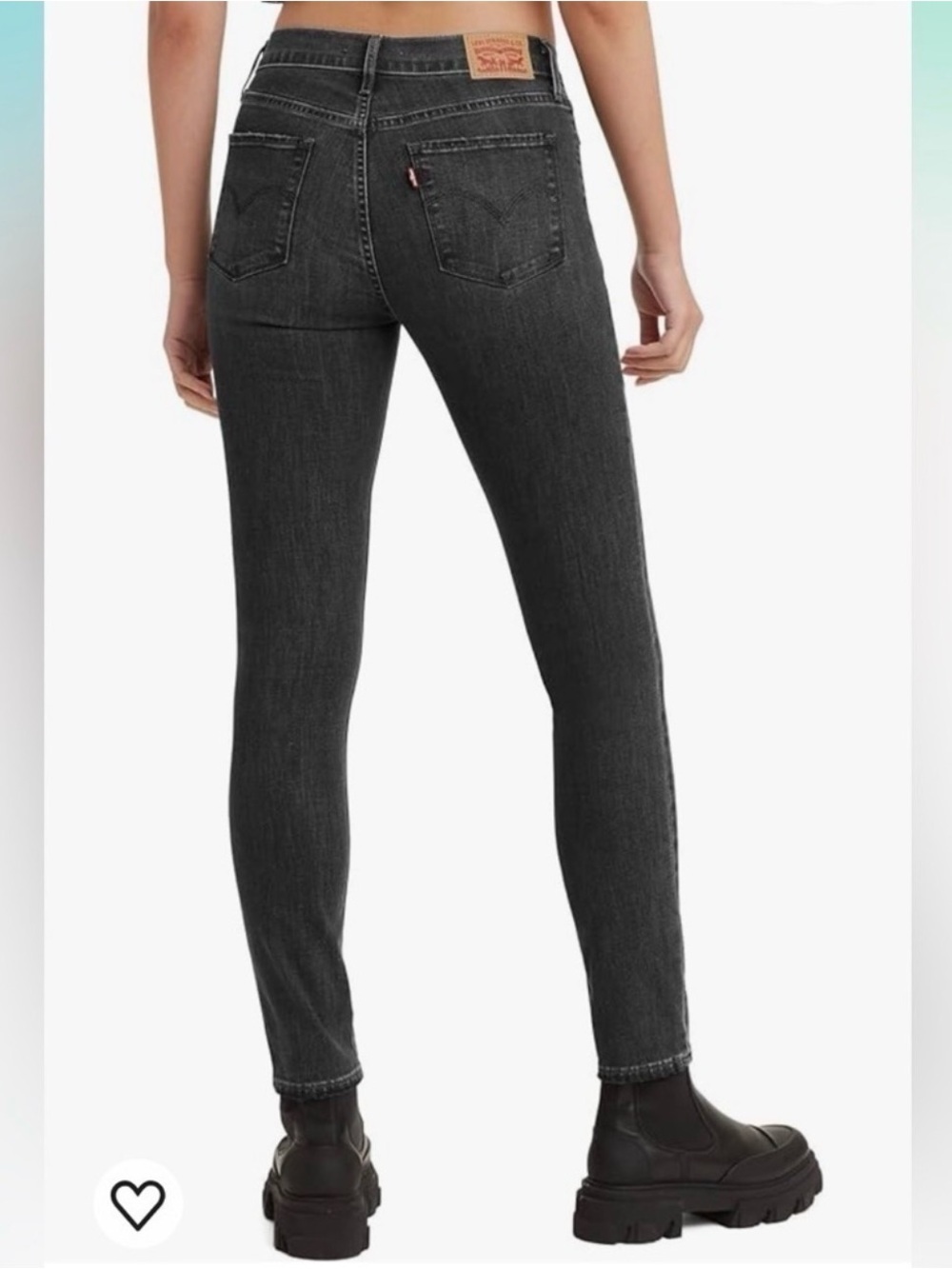 Levi's 311 Shaping Skinny Jeans in Charcoal Black Size 0 25x30 NWT
